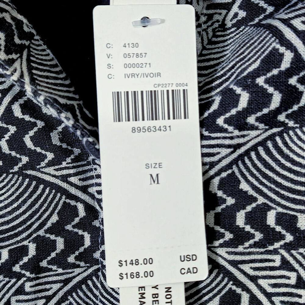 By Anthropologie Shirt Dress Size M Grey Bohocore Geometric Transitional - Picture 9 of 11